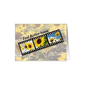 Feel Better, Sunflower Filmstrip Card