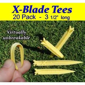 blade Golf Tees  3 1/2 20 pack (Yellow) Get the Competitve Edge 