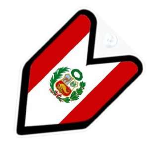  JDM Peru Peruvian Flag Car Decal Badge Automotive