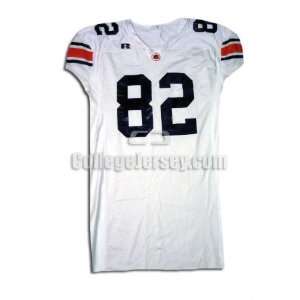  White No. 82 Game Used Auburn Russell Football Jersey 