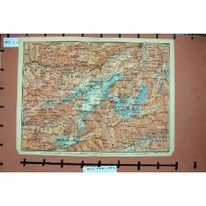 MAP 1901 SWITZERLAND LINTHAL SILENEN BRISTENSTOCK 