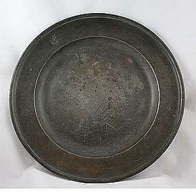 15 Pewter Charger   Mid 18th Century  