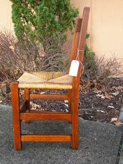 EARLY Antique GUSTAV STICKLEY Side Chair MISSION Oak w1432  