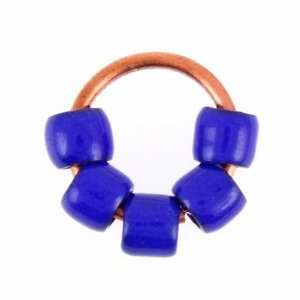  6mm C Koop Beads Ultramarine Blue Enameled Short Beads 