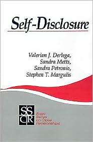 Self Disclosure, (0803939558), Valerian J. Derlega, Textbooks   Barnes 