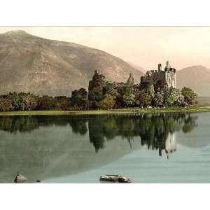 Vintage Travel Poster   Kilchurn Castle Loch Awe Scotland 