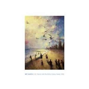   the Birds, Coney Island   Artist Bill Jacklin  Poster Size 31 X 23