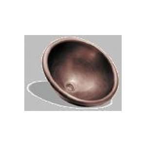 HP Austin S16 Undermount Brushed Basin 13 Gauge Copper Round Lavatory 