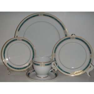  Gorham Regalia Court Teal 5 Piece Place Setting 