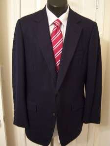 VERY NICE Southwick Blue 2btn Suit, Worsted wool Sz ~44L EUC   NR 
