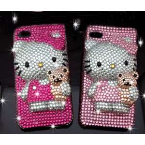DIY Cell Phone Case 3D Hello Kitty Pink Bling Flatback Resin Cabochons 