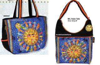 Laurel Burch Tote Bag Harmony Under Sun Join Hands M/L Outside Pockets 