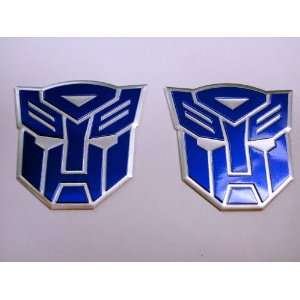  Transformers Autobots Aluminum Emblems Blue (Pair 