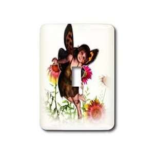 Renderly Yours Fairies   Autumn Flower Fairy   Light Switch Covers 