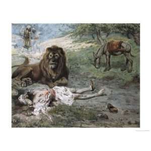  The Prophet Slain by the Lion Giclee Poster Print