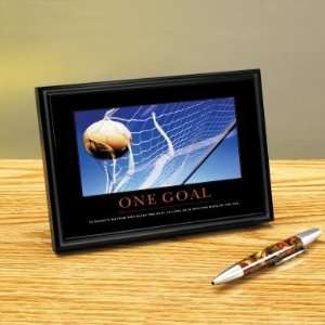  Successories One Goal Soccer Framed Desktop Print