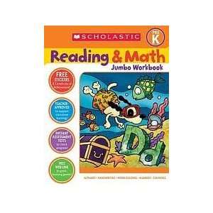  Scholastic Pre K Reading & MathJumbo Workbook byWeissman 