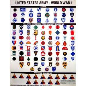  U.S. Army World War II Insignias Poster 