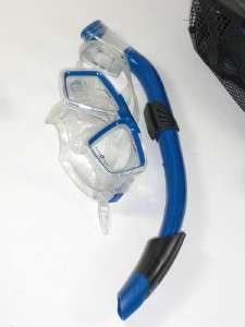 Aqua Lung Sport Proflex Blue Snorkeling Snorkel & Mask Set  