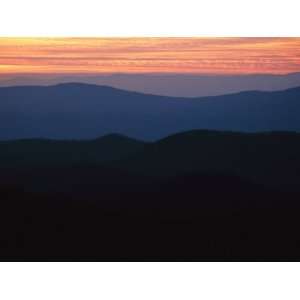Sunset over the Blue Ridge Mountains as Seen from Big Meadow Stretched 