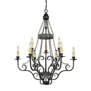  Brookshire Manor Collection 9 Light 40 Burnished Armor 