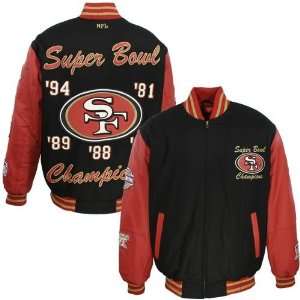  San Francisco 49ers Super Bowl Champions Leather Jacket 
