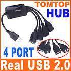 mini high speed 4 port real usb 2 0 hub cable octopus $ 2 99 