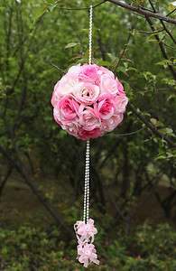   Kissing Ball Pew Bows Wedding Flowers Arch Decoration Pomander  
