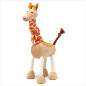  Anamalz 5Pk Posable Childs Toy Wooden Giraffe Figures