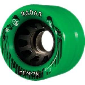  Radar Demon wheels indoor speed skate 62mm   Neon yellow 