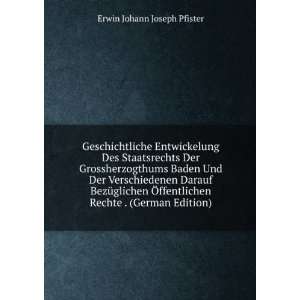   Rechte . (German Edition) Erwin Johann Joseph Pfister Books