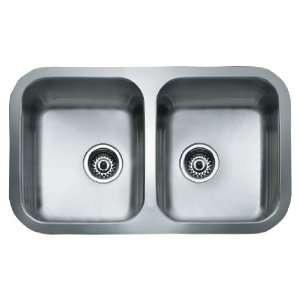 com TEKA Stianless Steel 31 inch Under Mount Double Bowl Kitchen Sink 