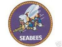 USN US NAVY SEABEES JACKET PATCH  