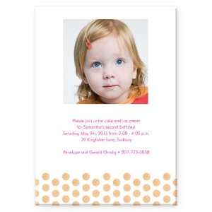  Painterly Spots  Peach Birthday Invitation Everything 