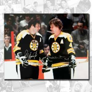  Bobby Orr & Phil Esposito Boston Bruins Dual Autographed 