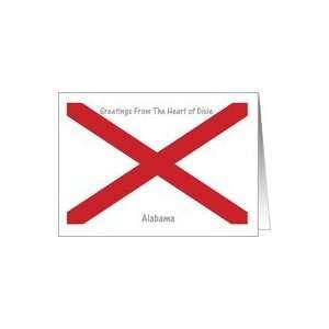  Alabama   The Heart of Dixie   Flag   Souvenir Card Card 
