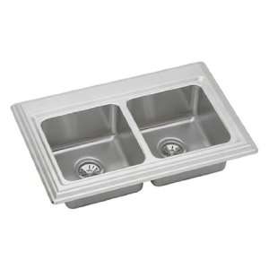   33 Self Rimming Double Basin Kitchen Sink with 10 Depth Stainless