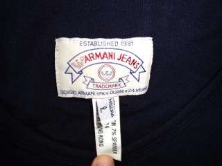ARMANI JEANS NAVY BLUE RAYON LONG DRESS LARGE L  