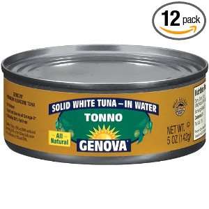 Chicken of the Sea Genova Tuna, Solid White in Water, 5 Ounce Packages 