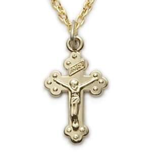   Baby Crucifix Christian Jewelry Baptism Gifts w/Chain 13 Length