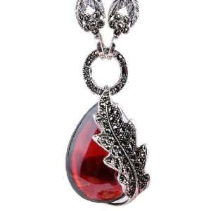  Girls Jewelry Pendant Lovely Natural Garnet Stone Necklace 