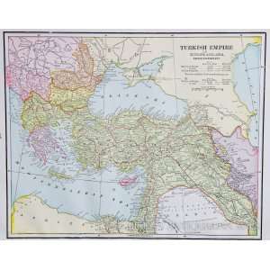  Peoples Map of the Turkish Empire (1887)