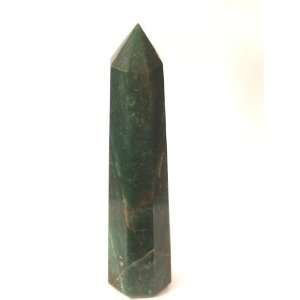 com Aventurine Tower 02 Green Obelisk Pyrite inclusions Point Crystal 