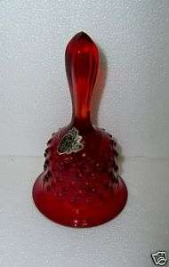 Fenton Red Ruby Hobnail Bell  