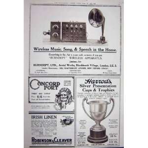  Advertisement 1922 Harrods Silver Robinson Burndept