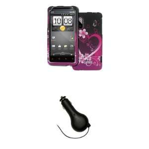  EMPIRE Sprint HTC EVO Design 4G Purple Hearts with Flowers 