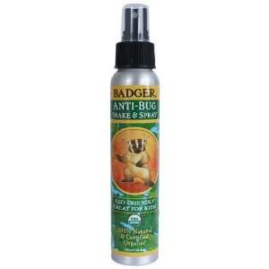 Badger Anti Bug Shake N Spray All Natural Bug Repellent Spray   4 oz 