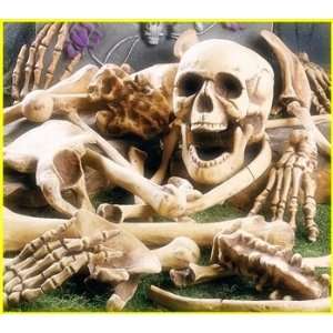 Deluxe Halloween Bag of Plastic Skeleton Bones   28 Piece Set 