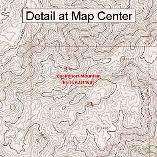 USGS Topographic Quadrangle Map   Bucksnort Mountain, California 