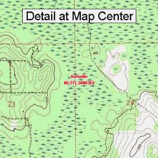  USGS Topographic Quadrangle Map   Ashville, Florida 